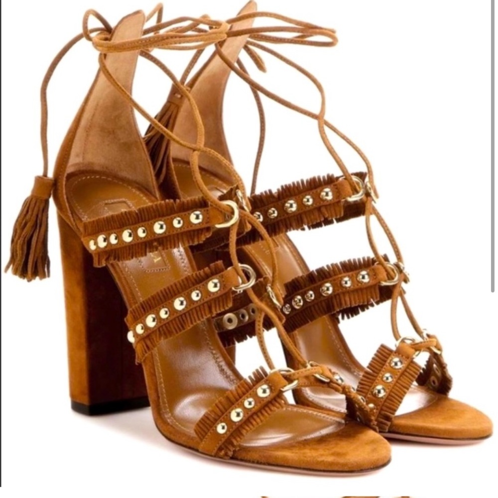 Aquazzura tulum heeled sandal. Size 38.
